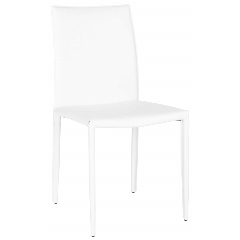 Safavieh Ken Iron and Leather Kd  Dining Chair in Red (set of 2)