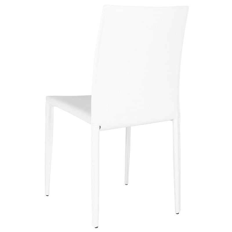 Safavieh Ken Iron and Leather Kd  Dining Chair in Red (set of 2)