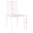Safavieh Ken Iron and Leather Kd  Dining Chair in Red (set of 2)