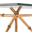 Safavieh Lisa Iron and Glass Accent Table in Gold