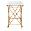 Safavieh Lisa Iron and Glass Accent Table in Gold