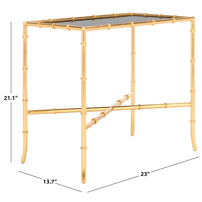 Safavieh Donald Mirror Accent Table in Gold