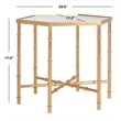 Safavieh Kerri Iron and Glass Accent Table in Gold