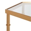 Safavieh Kerri Iron and Glass Accent Table in Gold