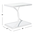 Safavieh Sullivan Iron and Mirror Accent Table in Silver
