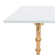 Safavieh Brogen Iron and Glass Accent Table in Gold