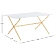 Safavieh Brogen Iron and Glass Accent Table in Gold