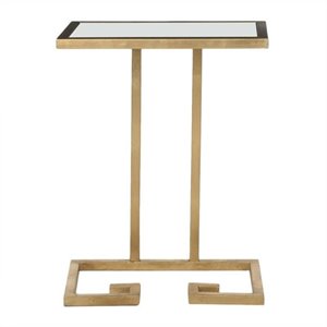 Safavieh Murphy Iron and Glass Accent Table in G..