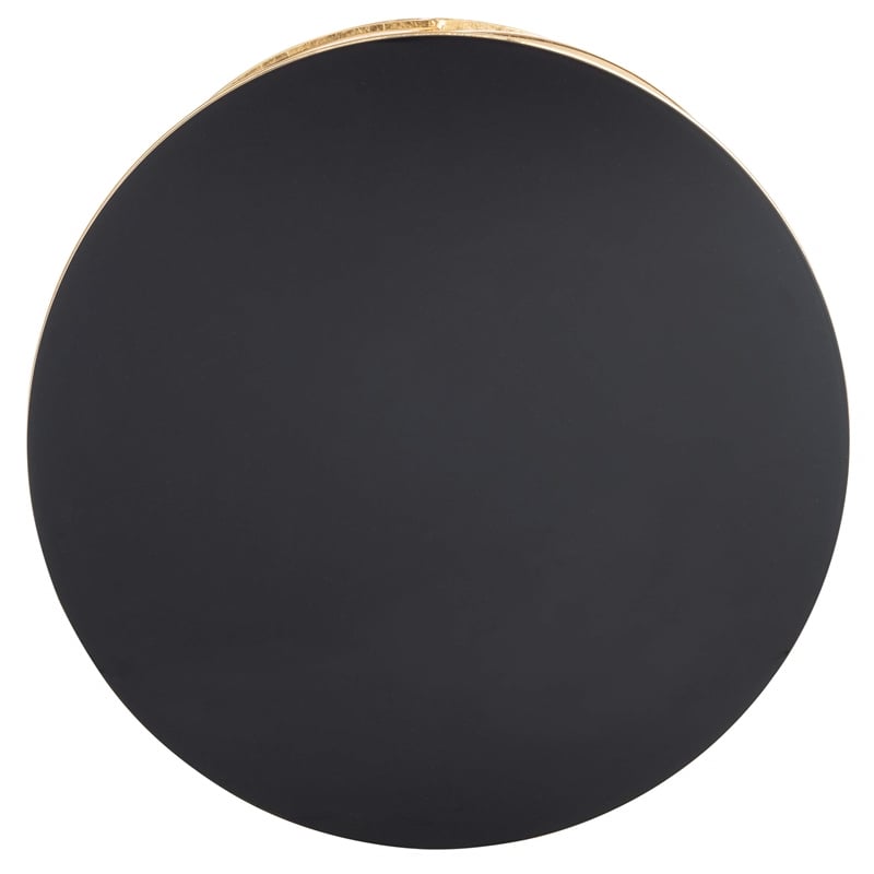 Safavieh Cagney Iron and Glass Accent Table in Gold and Black