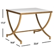Safavieh Maureen Iron and Mirror Accent Table in Gold
