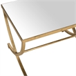 Safavieh Maureen Iron and Mirror Accent Table in Gold