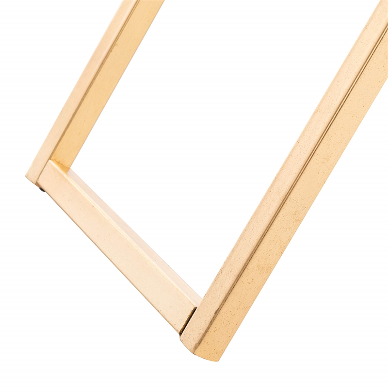 Safavieh Riona Iron and Glass Accent Table in Gold and White