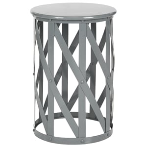 Safavieh Bertram Iron Stool in Grey