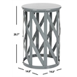 Safavieh Bertram Iron Stool in Grey