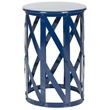 Safavieh Bertram Iron Stool in Navy