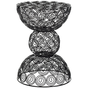 Safavieh Timmy Iron Wire Stool in Black