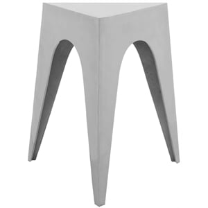 Safavieh Indium Aluminum Triangle Side Table in Silver