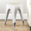 Safavieh Indium Aluminum Triangle Side Table in Silver