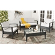 Safavieh Piscataway Aluminum 4 Piece Set in Charcoal