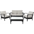 Safavieh Piscataway Aluminum 4 Piece Set in Charcoal