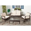 Safavieh Piscataway Acacia 4 Piece Set in Brown and Beige