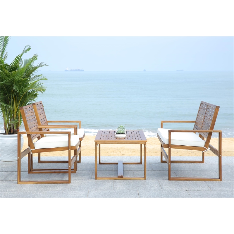 Safavieh James Acacia Natural Color 4 Piece Set in Natural