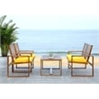 Safavieh Ozark Wood 4 Piece Set in Brown and Yellow