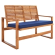 Safavieh Ozark 4 Piece Patio Sofa Set in Brown and Navy