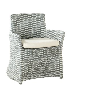 safavieh renee rattan and cotton arm chair in gray