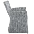 Safavieh Renee Rattan and Cotton Arm Chair in Gray