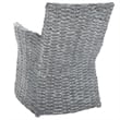 Safavieh Renee Rattan and Cotton Arm Chair in Gray