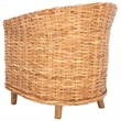 Safavieh Luz Mango Wood Barrel Chair in Honey