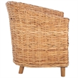 Safavieh Luz Mango Wood Barrel Chair in Honey