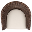 Safavieh Omni Wicker Barrel Chair in White / Brown
