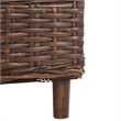 Safavieh Omni Wicker Barrel Chair in White / Brown