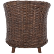 Safavieh Omni Wicker Barrel Chair in White / Brown