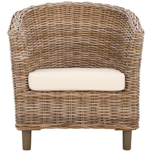 Safavieh Omni Wicker Barrel Chair in Natural Unfinished