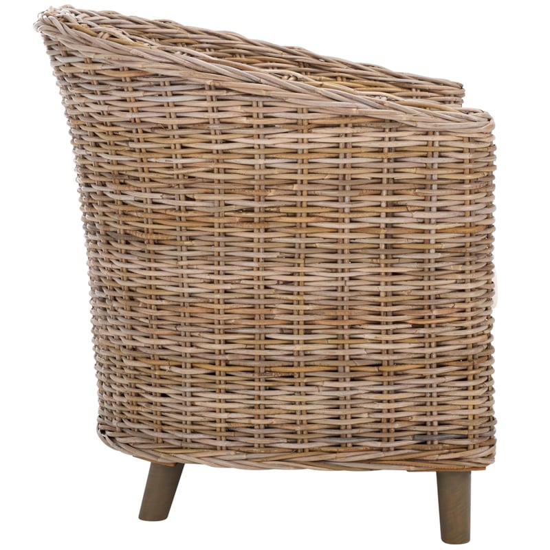 Safavieh Omni Wicker Barrel Chair in Natural Unfinished