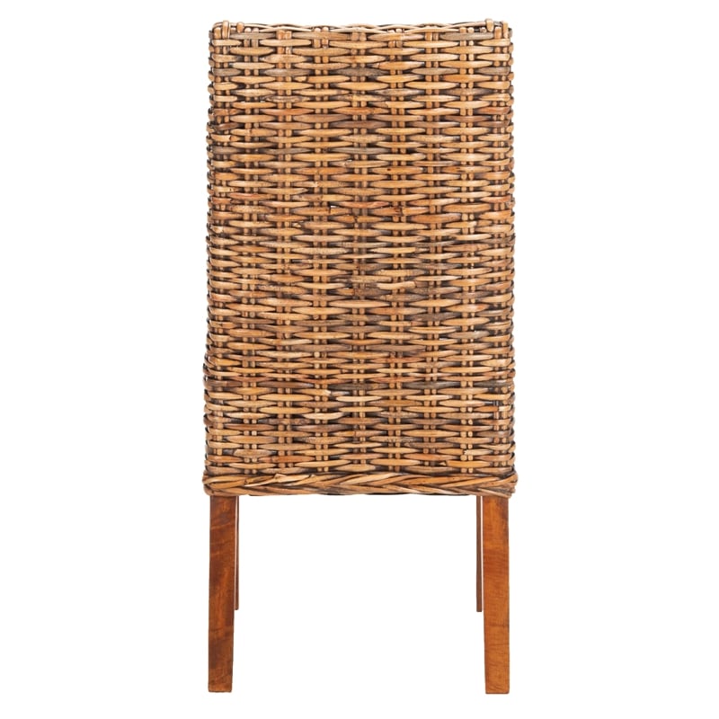 Safavieh Stacy Mango  Arm Dining Chair in Brown (Set Of 2)