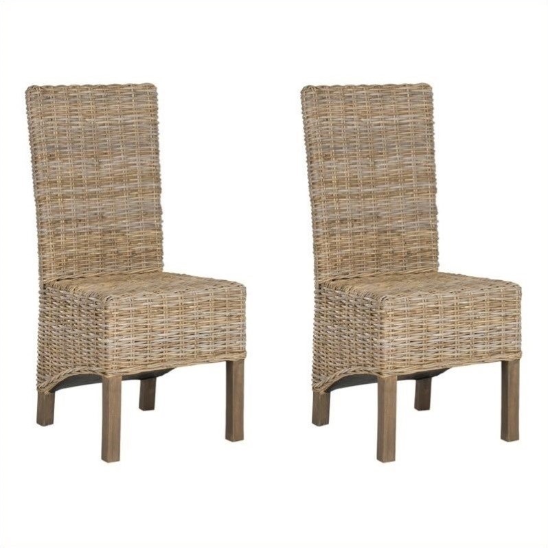 Safavieh Pembrooke Mango   Dining Chair in Natural Unfinished (Set Of 2)