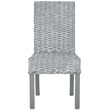 Safavieh Wheatley Rattan  Dining Chair in Grey White Wash (Set of 2)