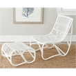 Safavieh Shenandoah Rattan Chair with Ottoman in White