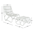 Safavieh Shenandoah Rattan Chair with Ottoman in White