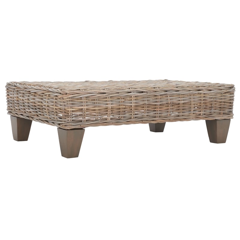 Safavieh Leary Wood Coffee Table in Natural / Taupe