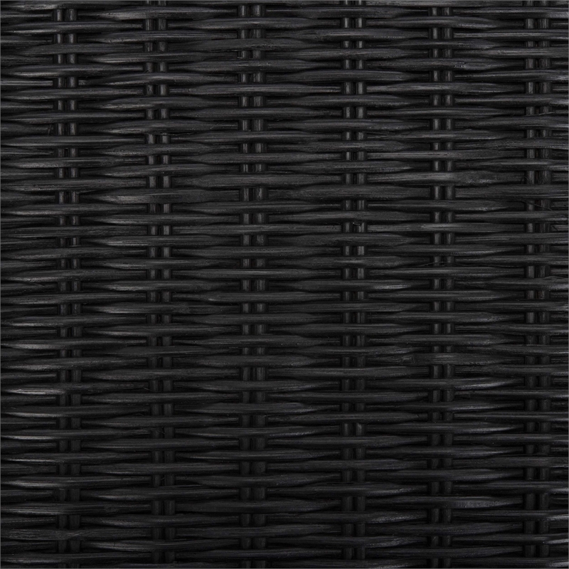 Safavieh Manor Wicker and Wooden Bench in Black