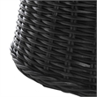 Safavieh Ruxton Wicker and Wooden Ottoman in Black