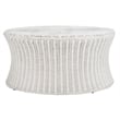 Safavieh Ruxton Wicker and Wooden Ottoman in White