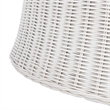 Safavieh Ruxton Wicker and Wooden Ottoman in White