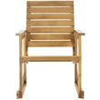 Safavieh Alexei Steel and Acacia Wood Rocking Chair in Ash Grey