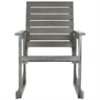Safavieh Alexei Steel and Acacia Wood Rocking Chair in Ash Grey